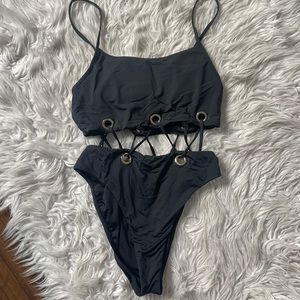 Black Victoria Secret Laser One-Piece Swim